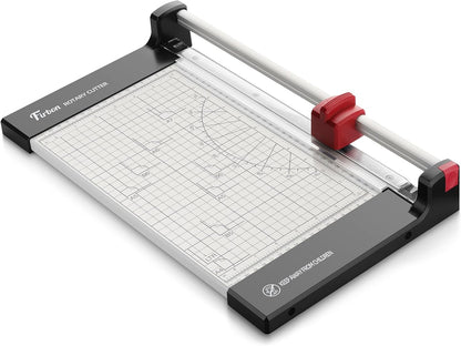Firbon 12 Inch Rotary Paper Trimmer with Replaceable Blade, High-Carbon Steel Cutting Blade, Precision Paper Cutter for A4, A5, B5, Cardstock, Photos & Crafts