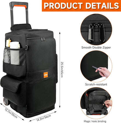 LEFOR·Z Speaker Case Compatible with JBL PartyBox 320/310,Bottomless Cover Portable Speaker Dust Cover Storage Bag Fits for JBL Party Box 320 for Outdoor Travel,Cover Only(Without Wheels and Pull Rod)