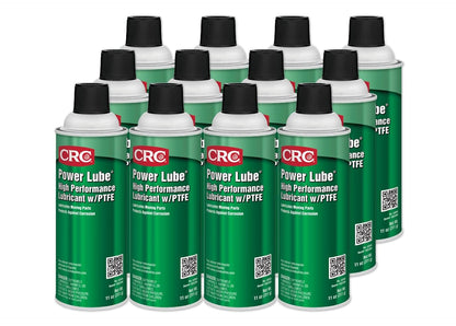 CRC Power Lube Industrial High Performance Lubricant with PTFE, 11 Wt Oz Aerosol, 12-Pack, High-Performance Multi-Purpose Lubricant