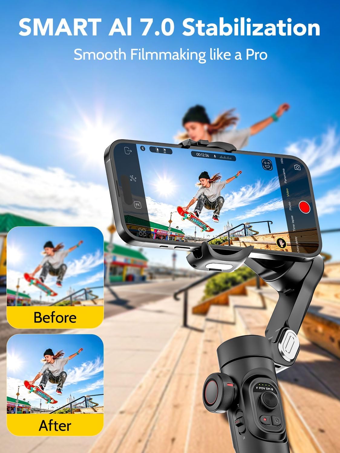 AOCHUAN Smart XE 3-Axis Phone Gimbal Stabilizer for iPhone