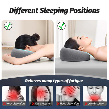 xiaomubiao Face Down Pillow for Massage Table, Memory Foam Face Cradle for Bed & Stomach Sleeping, Breathable Prone Rest Pillow with Removable Washable Cover, Gray
