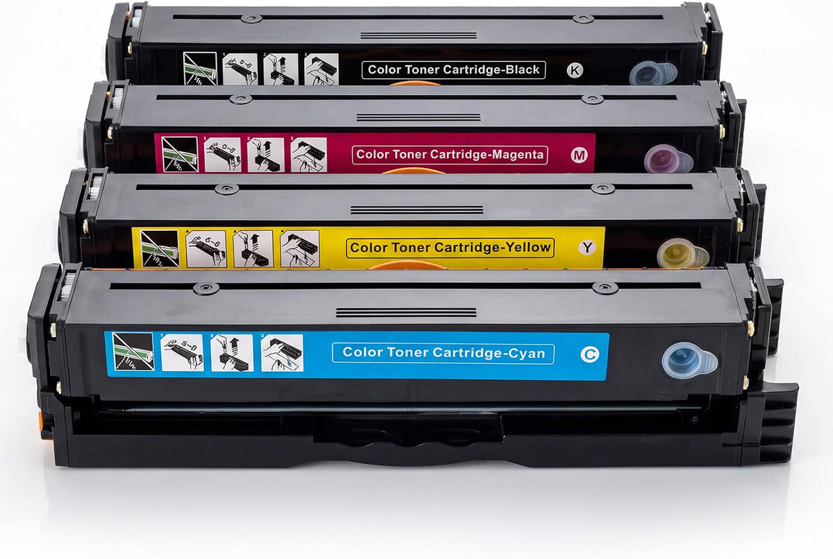 HyperionFlo Essentials C3210K0 Compatible High-Yield Toner Cartridge Set, 4-Pack CMYK Replacement with Chips for C3224dw, C3326dw & MC3224 Series Printers