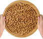 CHILLKITYPET Round Wooden Labyrinth Board Game, Wooden Marble Maze with Two Metal Balls, Brain Teaser Puzzle for Kids, Teens & Adults, Portable Tabletop Activity Game