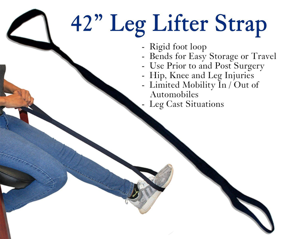 RMS Premium 7-Piece Hip & Knee Kit with Short & Long Reacher Grabbers 19” & 32” Reachers, Leg Lifter, Sock Aid, Dressing Stick, Bath Sponge & Shoe Horn – Long Term Orthopedic Aids