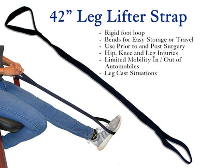 RMS Premium 7-Piece Hip & Knee Kit with Short & Long Reacher Grabbers 19” & 32” Reachers, Leg Lifter, Sock Aid, Dressing Stick, Bath Sponge & Shoe Horn – Long Term Orthopedic Aids