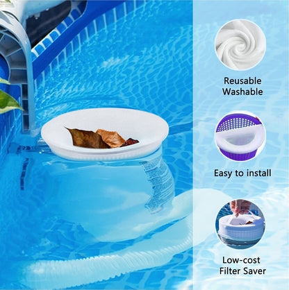 WISHDIAM 40-Pack Pool Skimmer Socks, Fine Mesh Filter Basket Socks for In-Ground & Above-Ground Pools, Hot Tub Filter Socks for Catching Leaves, Hair & Debris