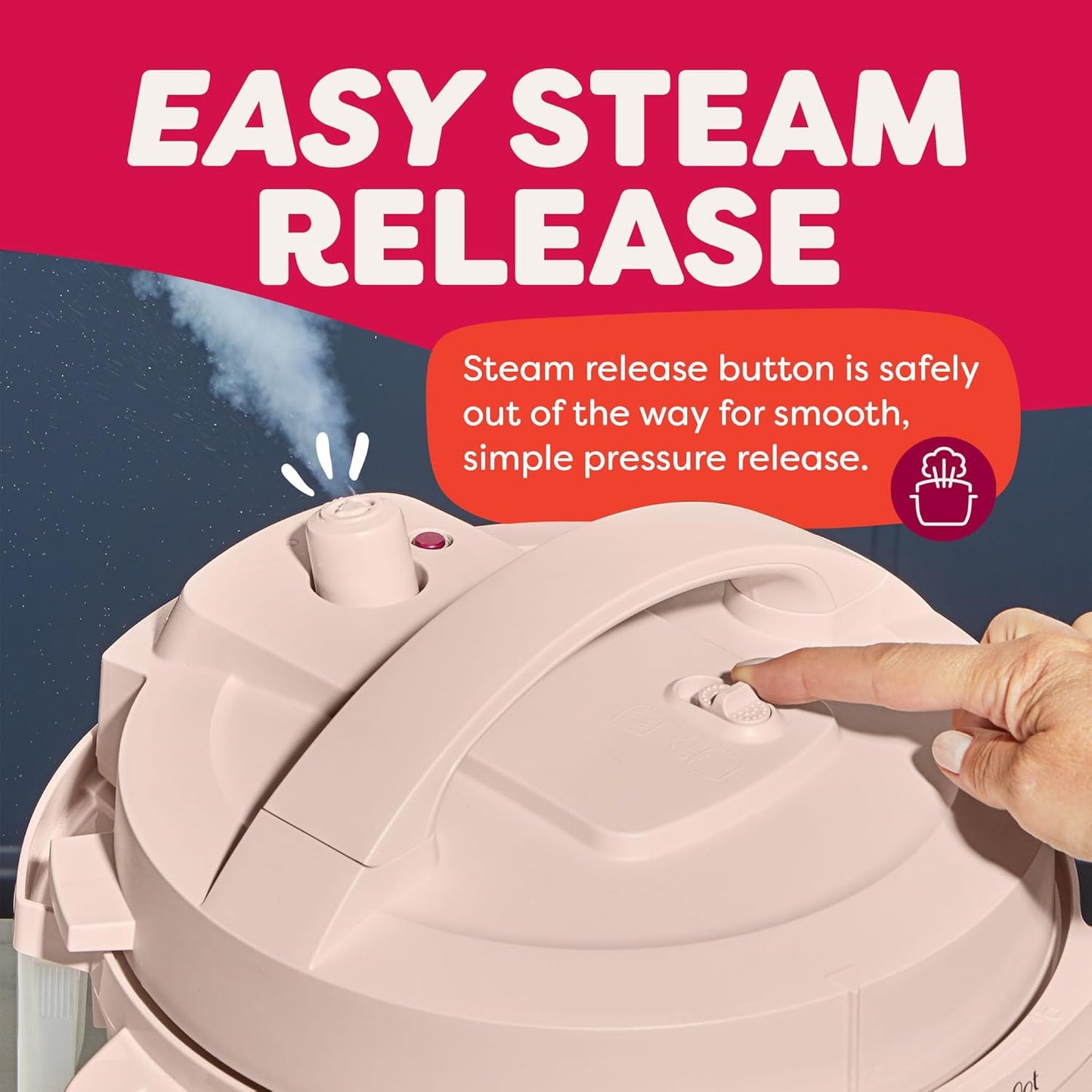 Instant Pot Rio Mini 4 Qt 7-in-1 Electric Pressure Cooker, Rosewater Pink multicooker, 4 quart, slow cook, rice, steam, sauté, yogurt, keep warm, family meals