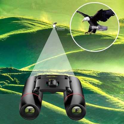 POLDR 12x25 Small Pocket Binoculars, Compact Lightweight Binoculars with BAK4 Prism, Fully Multi-Coated Optics, Waterproof Folding Binoculars for Adults & Kids