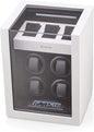 TIMECUBE Watch Winder for 4 Watches with 15 Winding Programs, 3 Watch Storage Slots, LED Interior Light & Touchscreen Display, White