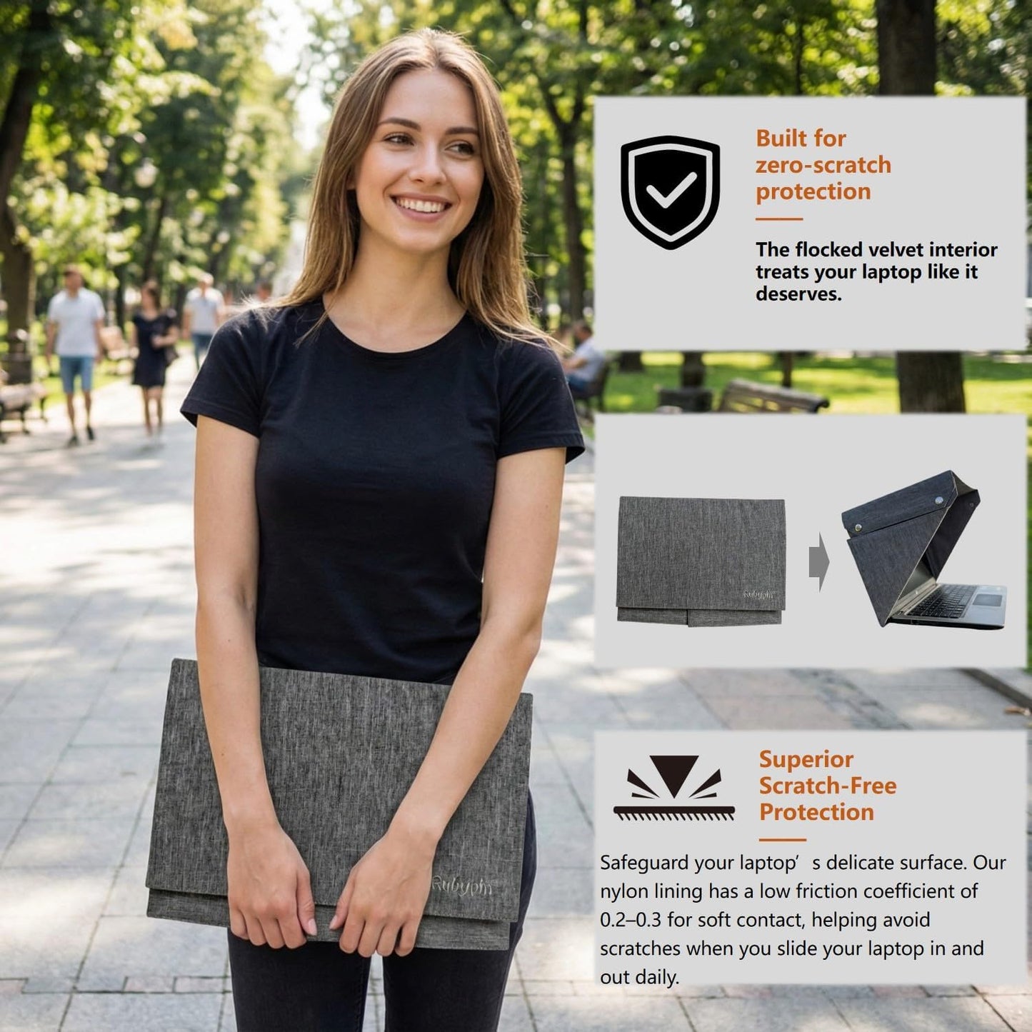 Foldable Laptop Sun Shade & Privacy Shield Hood 14" 15" 16" Working Outside anti glare screen protector privacy shade laptop tent portable and foldable for outdoor/travel Gray MacBook, HP, Surface