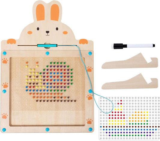 ZQsmgs Magnetic Bead Drawing Board – Concentration Training STEM Toy