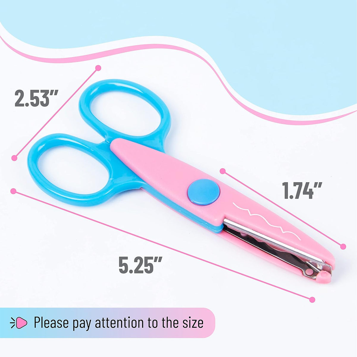 Mr. Pen Craft Scissors Decorative Edge, 6-Pack, Bright Zig Zag & Pattern Scissors for Crafting, Scrapbooking & School Projects