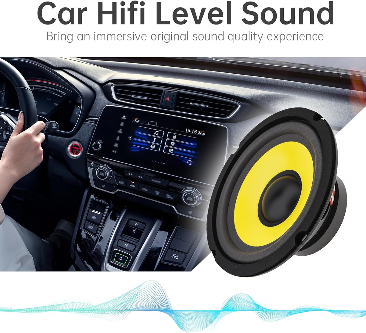 2 Pieces 5 Inch Bass Loudspeaker Woofer Speaker, Wide Frequency Response Car Audio Stereo Speaker for Car Audio/Home Theaters (5'')