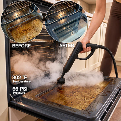 STEAMBOT® Heavy Duty Steam Cleaner for Home, 2L Tank Extended 20.3 ft Reach