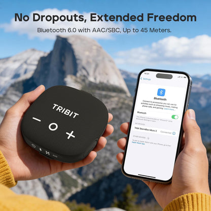 Tribit StormBox Micro 3 Portable Bluetooth Speaker, 13W, IP68 Waterproof Bike Speaker, BT6.0, 24H Playtime, Magnetic & Strap, XBass, Custom EQ, Wireless, TWS Pairing, Outdoor, Home, Cycling, Black