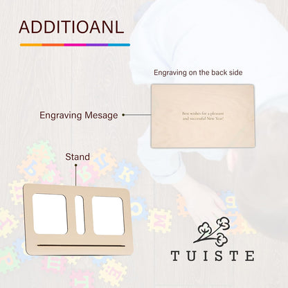 Tuiste Personalized Name Puzzle for Toddlers 1–3, Custom Wooden Montessori Learning Toy with Colorful Letters, 1st Birthday & Baby Shower Gift, Nursery Decor, Set 5