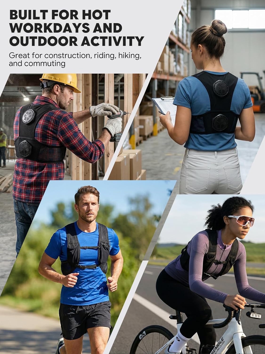 LABEWVI Semiconductor Peltier Cooling Vest with 20000mAh Battery Pack, 3 Cooling Modes, Up to -24℃ Cooling