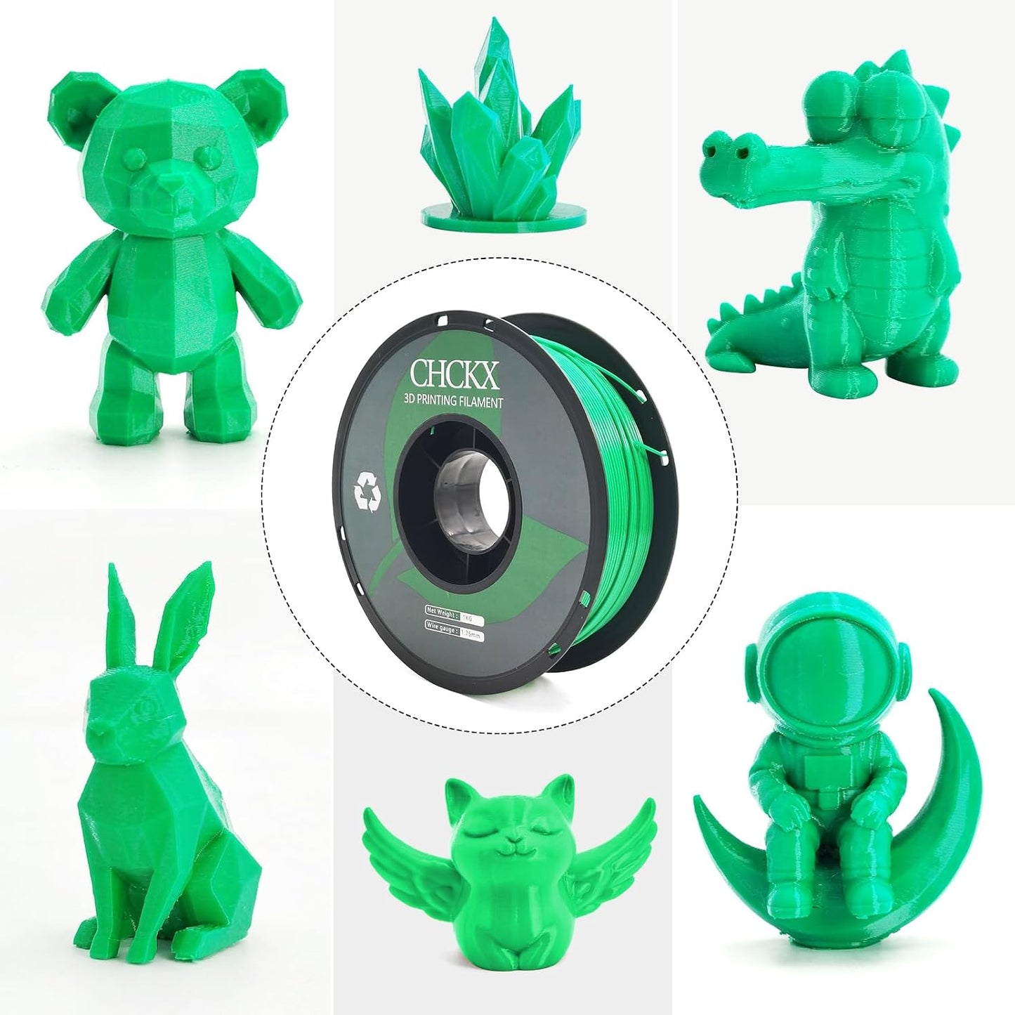 16Rolls PETG Filament Bundle Filament Bulk 1KG 1.75 mm Multicolor High Precision Strong Toughness,1.75 ±0.02mm,Less Stringing,Good Layer Adhesion,3D Printing Filament
