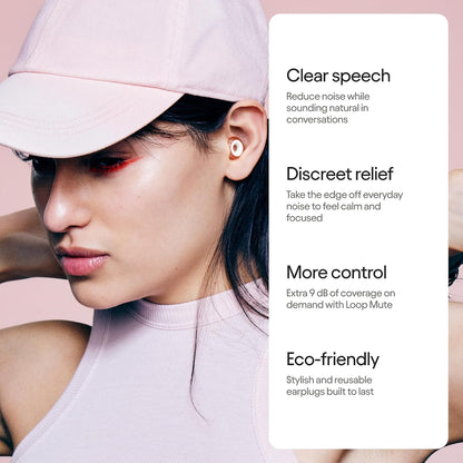 Loop Engage 2 Plus Ear Plugs | 16dB SNR Noise Reduction with Mute Accessories for Clear Speech & Everyday Noise Relief