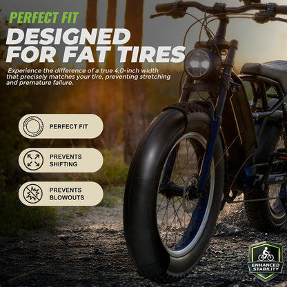 PAKCHEF 2-Pack 16 x 4.0 Fat Bike Inner Tubes, Heavy-Duty Butyl Rubber Tubes with 45-Degree Angled Schrader Valve for E-Bikes & Fat Tire Bikes