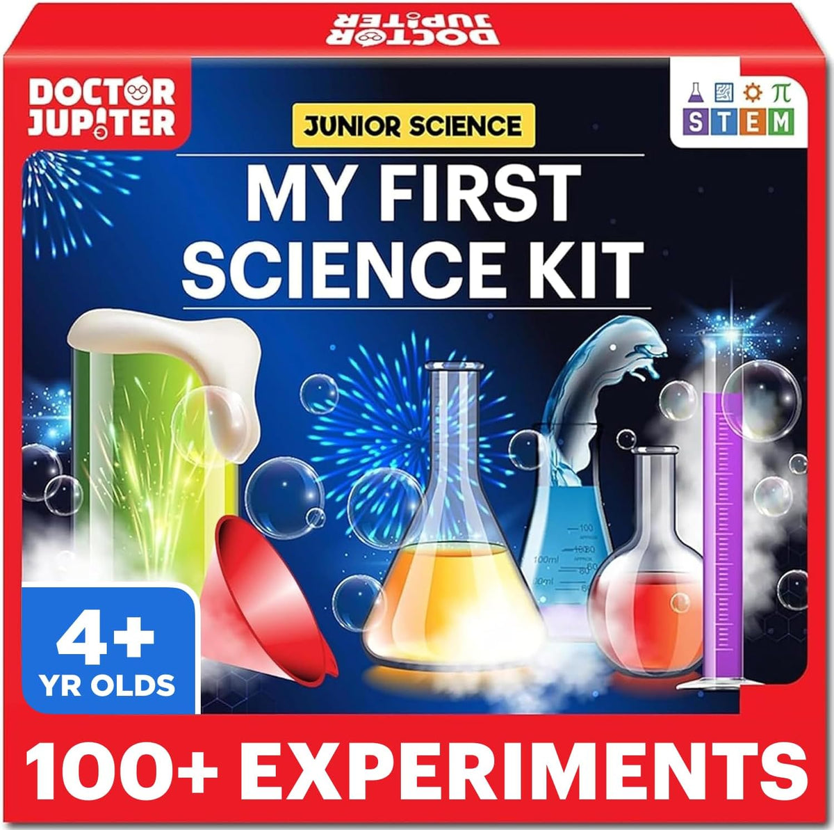 Doctor Jupiter My First Science Experiments Kit for Kids Ages 4+, 100+ STEM Science Experiments, Educational Learning Toy with Step-by-Step Instructions