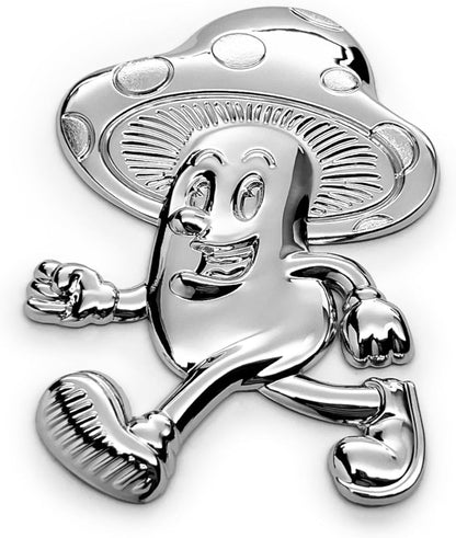 HyperionFlo Essentials Fun Guy Car Badge Emblem, Chrome-Plated ABS Plastic Vehicle Decal, Universal Fit