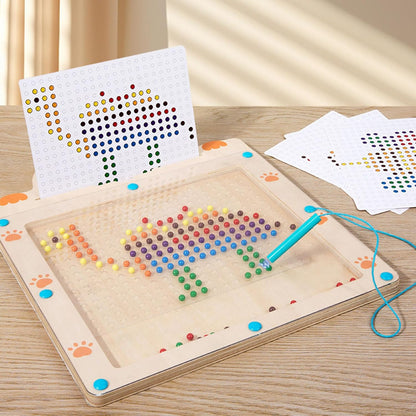 ZQsmgs Magnetic Bead Drawing Board – Concentration Training STEM Toy