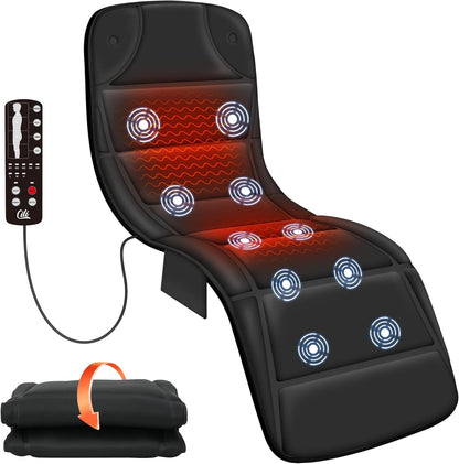 CILI Full Body Massage Mat with Heat, 59" Vibration Massage Pad, 10 Motors, 5 Modes, 3 Intensities, Graphene Heating, Back, Hip & Leg Massager