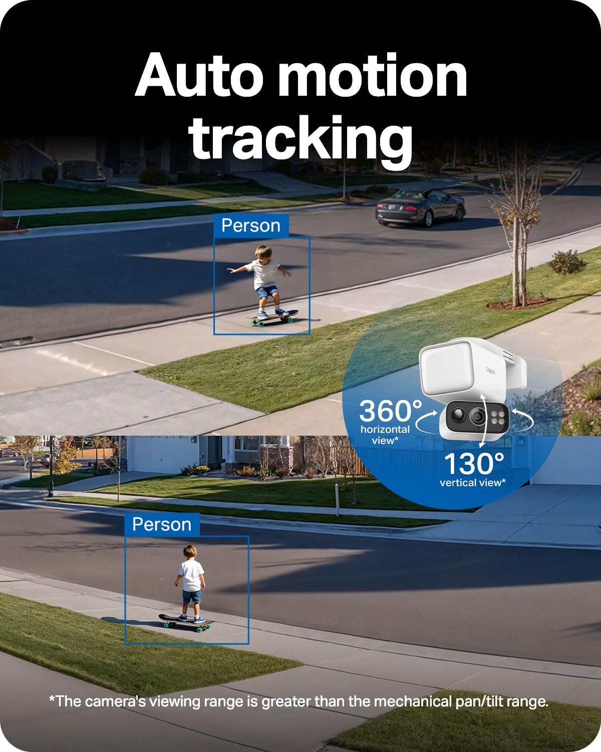 Tapo C615F KIT 2K Outdoor Pan/Tilt Wireless Floodlight Security Camera, 360° AI Tracking, Solar/Battery Powered, 800-Lumen Floodlight, Color Night Vision, IP65