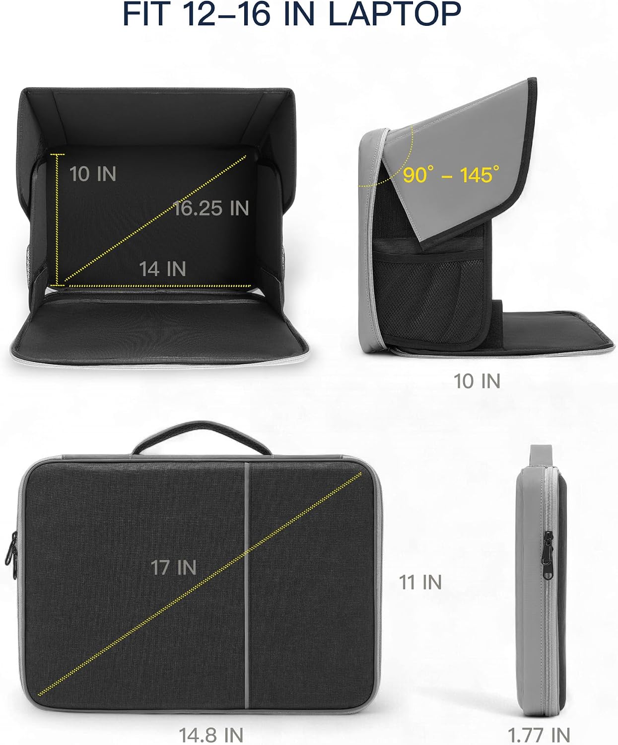 Laptop Sun Shade, Fits 13-16 inch Laptop, UV-Heat Reflective & Water-Resistant Material, Easy to Carry Computer Case for Working Outside,Travel, Beach