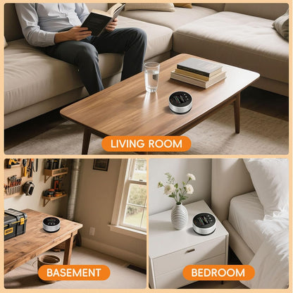 Radon Detector | 20-Year Radon Sensor | Long-Life Home Air Quality Monitor