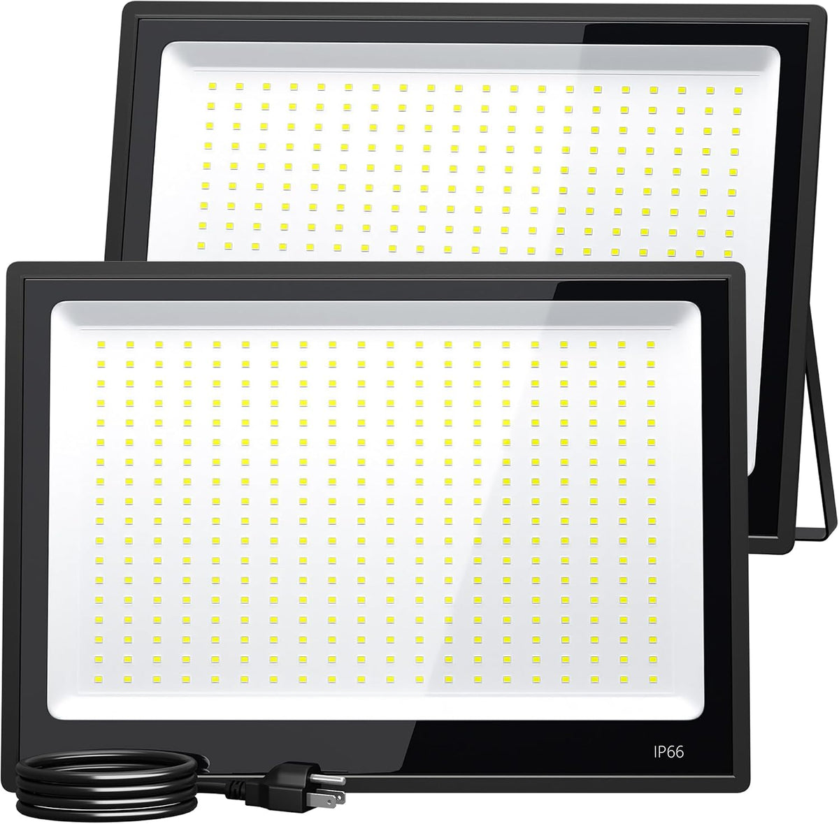 XXBSAZ 300W LED Flood Light Outdoor, 37000LM, Daylight 6500K, AC85-265V High Power Commercial Work Light, IP66 Waterproof Super Bright Security Stadium Lights for Parking Lots, Warehouses,Tennis