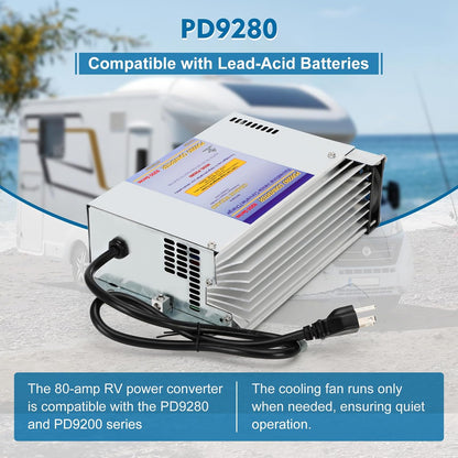 PD9280AV 80Amp RV Inverter Converter Charger, Intelligent Rv Converter/Charger for Lead Acid Battery, Compatible with PD9280AV and PD9200 Series Power Converter/Charger for RV Camper Caravans