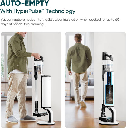 LEVOIT AERO™ Cordless Vacuum, Auto-Empty Station, Up to 70 Minutes, Premium Ultra Suction for Pet Hair, HEPA Filter, TripleStrike™ Anti-Tangle Brush, Sealed Dust Storage, Carpets & Hard Floors