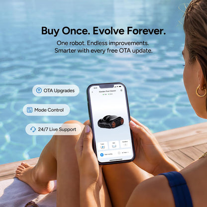 iGarden K Series Cordless Robotic Pool Vacuum – 22,000 LPH Turbo Suction, 7H Runtime, Smart Navigation