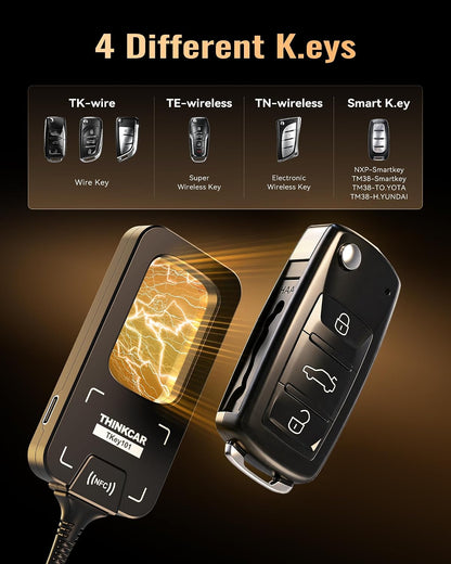 THINKCAR TKEY101 Key Fob Replacement Kits for Vehicles Keyless Entry Remote Control with 3 Button Keypads, OE Quality, Work with THINKSCAN 689, THINKSCAN 689BT Scan Tool
