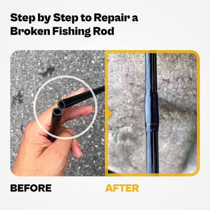 Fishing Rod Repair Complete Kit, Pole & Tip Replacement Kit with Carbon Fiber Rod Pieces, Glue and Repair Supplies for Spinning & Casting Rods