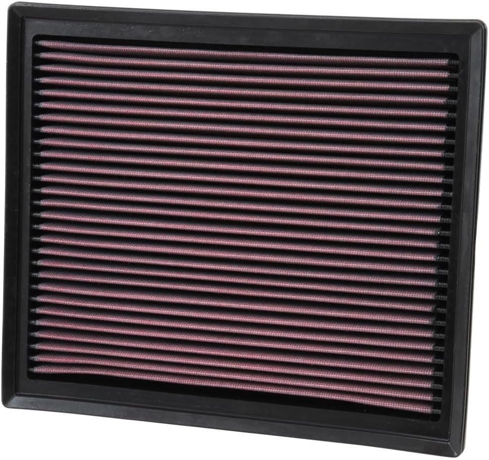 K&N High-Flow Original Lifetime Engine Air Filter: Increase Power: Premium, Washable: Compatible with 2014-2024 TOYOTA: Tacoma, Tundra, Sequoia, 33-5017