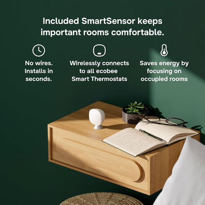 ecobee Smart Thermostat Premium - WiFi, Siri & Alexa Built-In, Smart Sensor