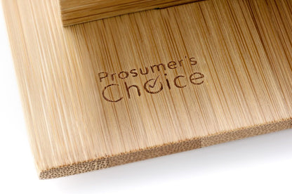 Prosumer's Choice Wooden Charging Station Organizer - 5-Port Base for Phones, Tablets and Laptops - Multi-Device Docking Station with Removable Divider Slots - Cord Box with Cable Management - Bamboo