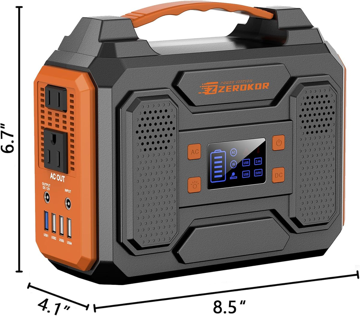Portable Power Station 300W,110V Solar Generator 280Wh(without Solar Panel) 120V Portable Power Bank with AC Outlet Pure Sine Wave, DC, USB QC3.0, External Battery Power Pack for Camping RV Outdoor Use