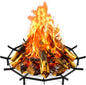 Firepit Grate Round 24 Inch Heavy Duty,Fireplace Log Grate Firewood Rack Metal Log Holder for Outdoor,Fire Pit Grate Campfire,Firewood Grates for Fireplace Rounds Indoor For Chimney Hearth