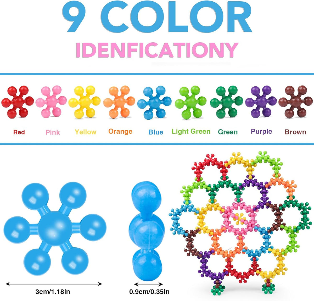 NEOACT 200PCS Building Blocks for Kids, STEM Educational Interlocking Construction Toys, Creative 3D Building Set for Preschool & School Children Ages 3+, Multicolor