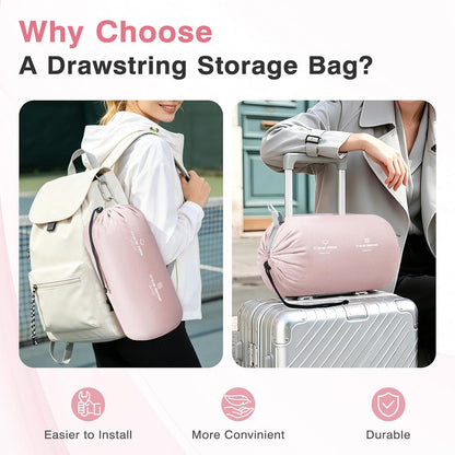 urnexttour Travel Pillow and Blanket Set Neck Pillow Airplane Foam Pink 43x60 Inch Plane Blanket, Traveling Compact Storage Bag, Eye Mask, and Earplugs for Ultimate Flight Comfort, Women and Men