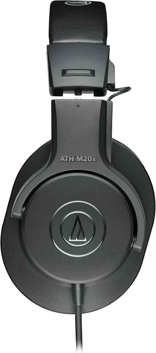 Audio-Technica ATH-M20x Professional Studio Monitor Headphones | 40mm Drivers, Closed-Back Design, 47 Ohm & 3m Cable