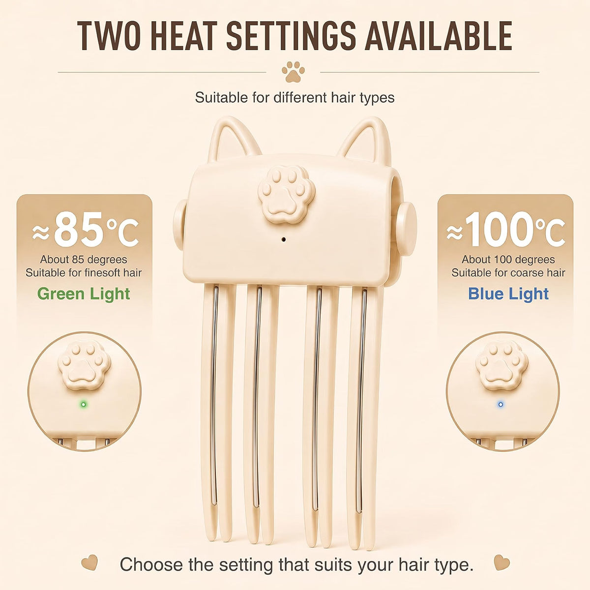 HyperionFlo Essentials Root Volumizing Heated Comb, 2-Piece Root Lift Clip, Dual-Temperature USB-C Rechargeable Hair Styling Tool