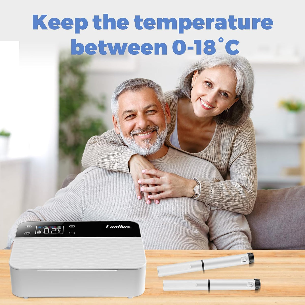 Portable Insulin Cooler Travel Case TSA Approved, Mini Insulin Fridge Box, Portable Insulin Refrigerator, Diabetic Insulin Cooler, Temperature Control LED Display, Rechargeable Battery