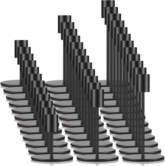 Sieral Candle Holders Bulk Taper Candlesticks Holders Set Modern Decorative Metal Candelabras for Wedding Anniversary Home Dining Table Centerpiece Xmas Party Decor(Matte Black,36 Pcs)