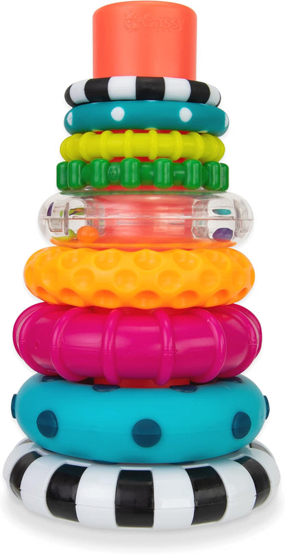 Sassy Stacks of Circles Stacking Ring STEM Toy, 9-Piece Set