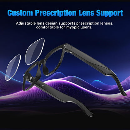 Plunthorn AI Smart Glasses | 4K Camera, Real-Time Translation, AI Assistant, Bluetooth & Open-Ear Speakers